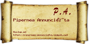 Pipernea Annunciáta névjegykártya